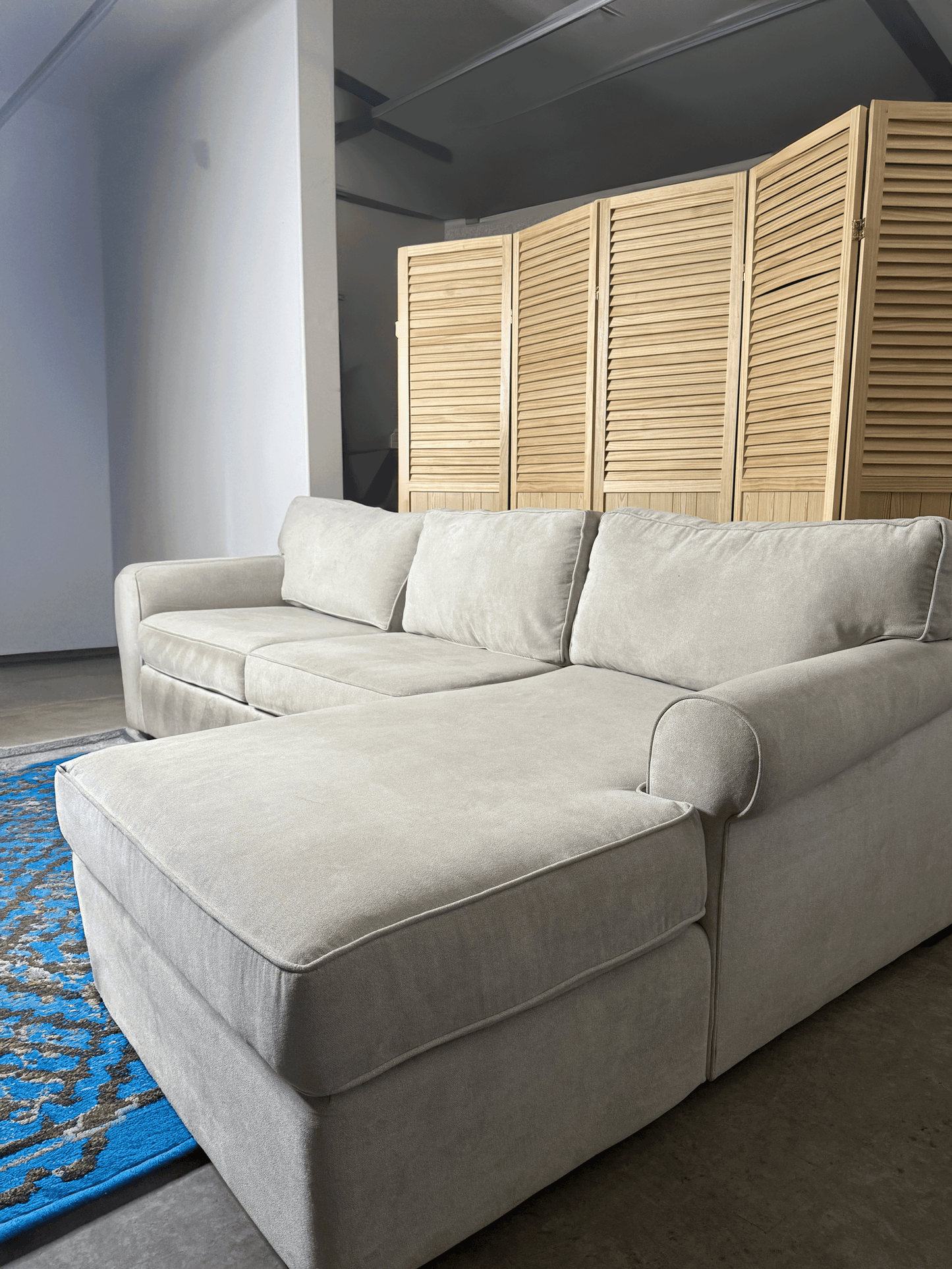 Apartment Sized 2-Piece L-Sectional from Living Spaces - Beige